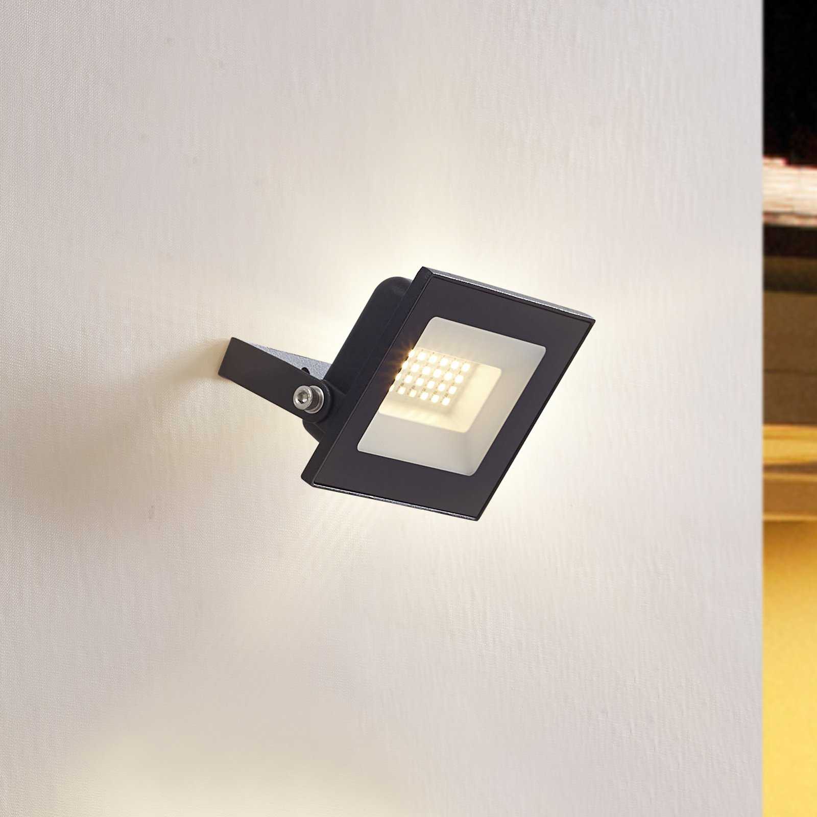 Prios Maikel Projecteur d'extérieur LED, 20 W, 1500 lm, métal