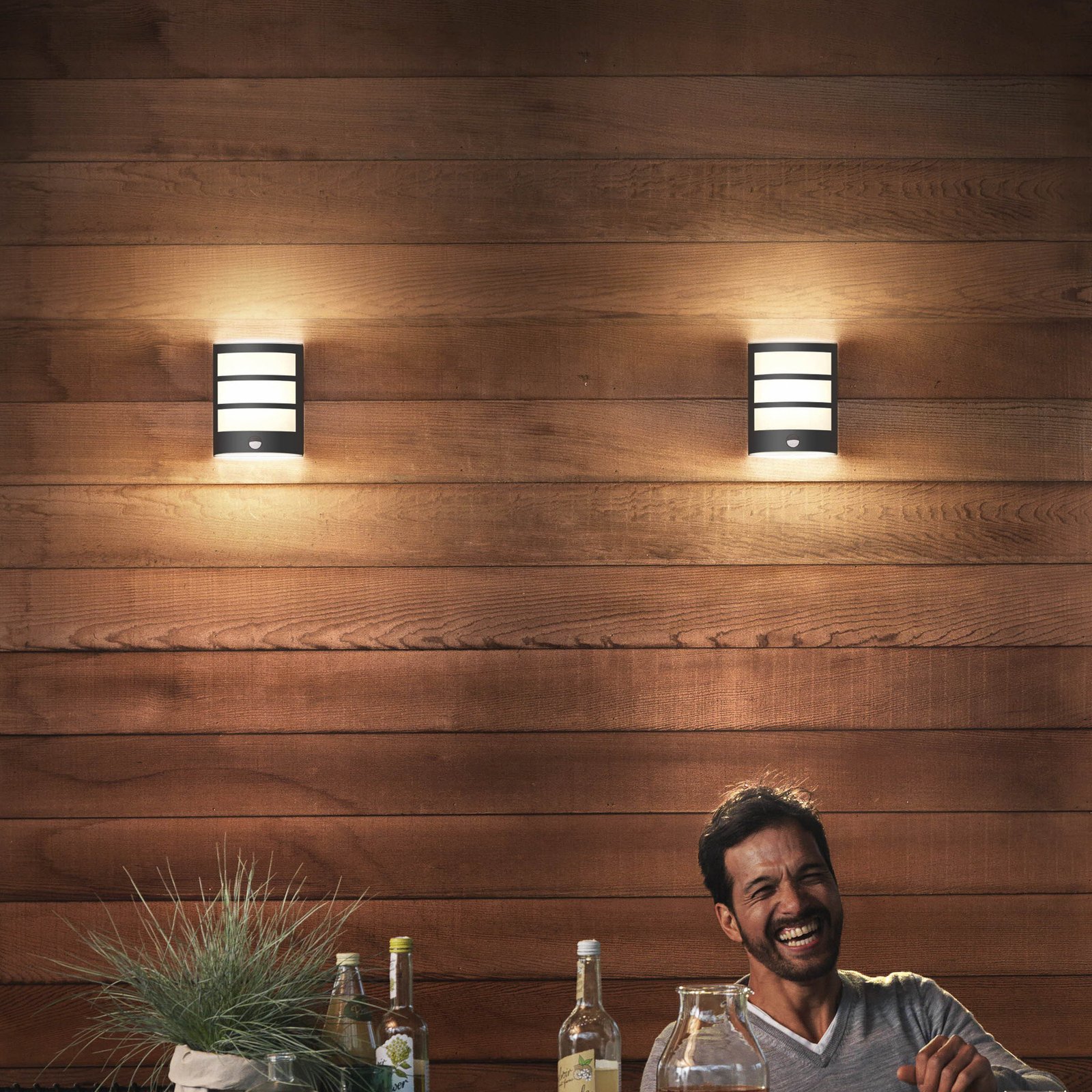 Philips Applique d'extérieur LED Python UE, anthracite, détecteur