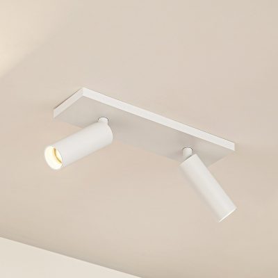 Arcchio Spot pour plafond Brinja Slim, blanc, à 2 lampes, GU10 MR11