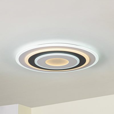 Plafonnier LED Lindby Rebeka, rond, Ø 70 cm, CCT, à intensité variable