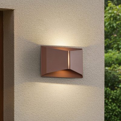 Applique d'extérieur LED Lindby Anlira, marron, Up & down, IP65