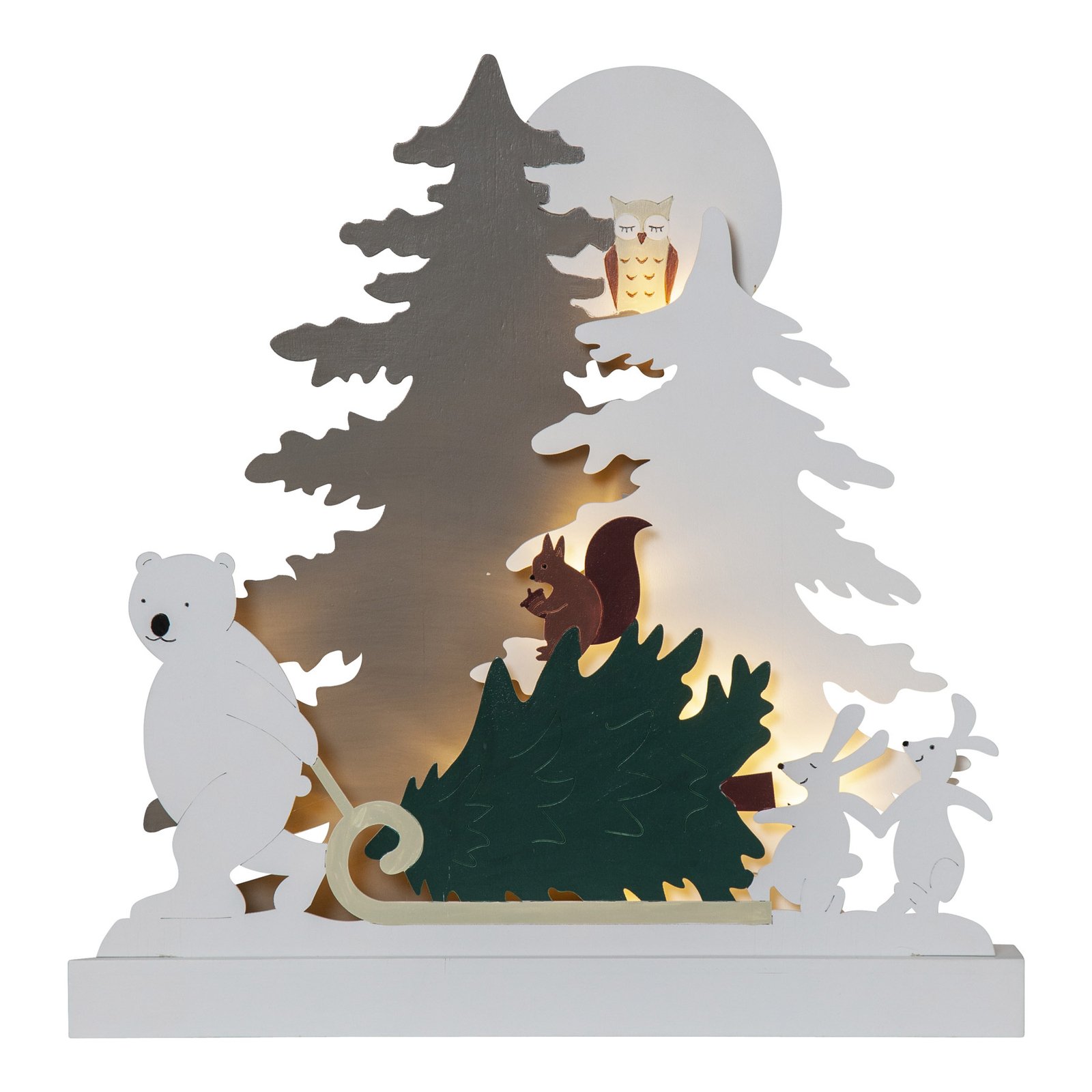 Lampe LED Forest Friends, ours avec traineau