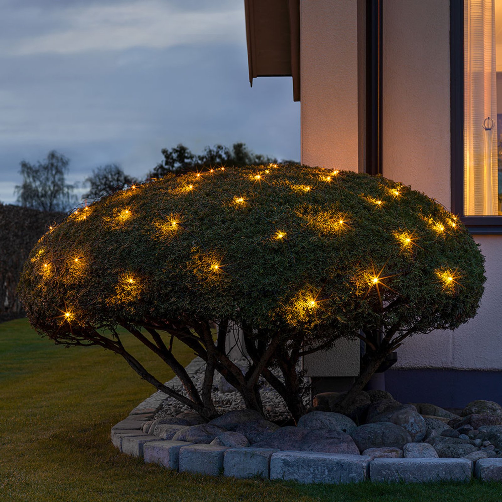 Filet LED pour l’extérieur, 64 lampes 200 x 200 cm