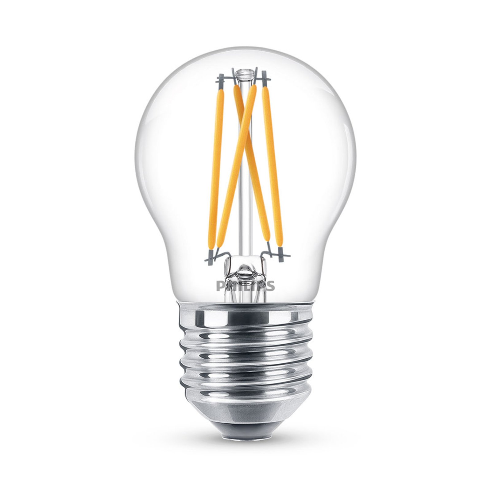 ampoule LED Philips WarmGlow E27 P45 2,5 W transparente