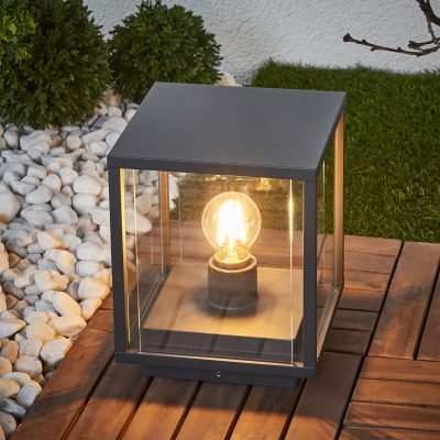 Lucande, luminaire pour socle Annalea, 55 cm, anthracite, IP54
