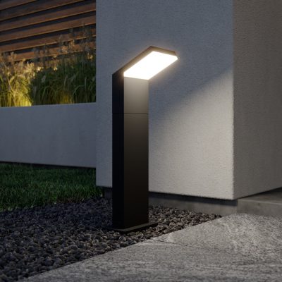 Arcchio, borne lumineuse LED Yolena, 60 cm, anthracite, aluminium