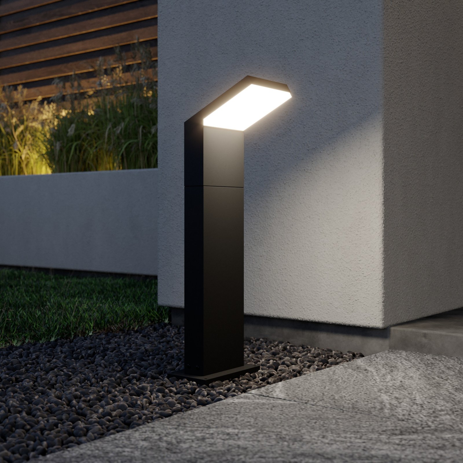 Arcchio, borne lumineuse LED Yolena, 60 cm, anthracite, aluminium