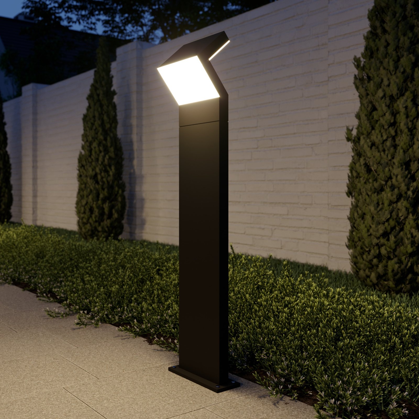 Arcchio, borne lumineuse LED Havin, anthracite, métal, 100 cm