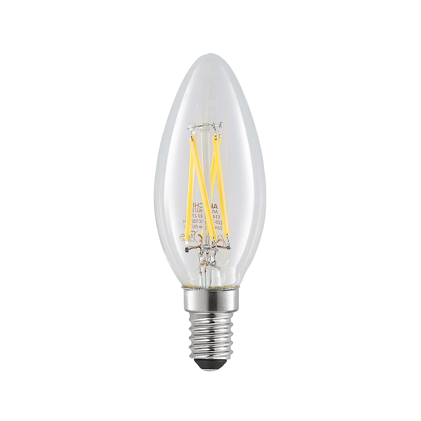 Ampoule LED Arcchio, filament, bougie, E14, 4 W, claire